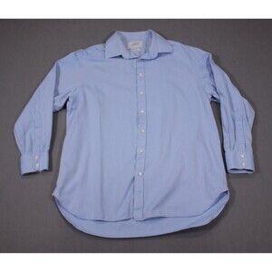 Charles Tyrwhitt Classic Fit Blue Striped Dress Shirt Button up Cotton Sz 17